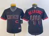 Women Nike Cincinnati Reds Elly De La Cruz black majestic baseball jerseys Joint name-BD 01