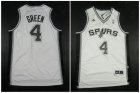 Adidas San Antonio Spurs GREEN 4# white NBA Jerseys