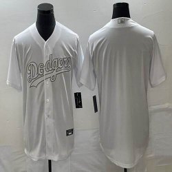 Nike Los Angeles Dodgers blank white Majestic baseball MLB jerseys nickname version-BD