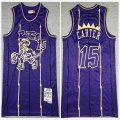 Toronto Raptors 15# Vince Carter white purple throwback NBA basketball jersey-XD