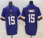 Nike Minnesota Vikings #15 Dallas Turner Purpal Color Rush Limited Jersey