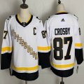 Adidas Pittsburgh Penguins 87 Sidney Crosby white NHL Jerseys C patch-FH