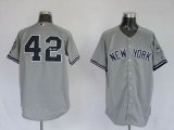 New York Yankees Mariano Rivera 42# grey mlb Signature Jerseys