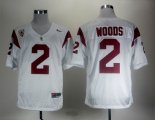 Nike USC Trojans Robert Woods 2 White Pac-12 Patch College Football Jersey