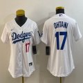 Women Los Angeles Dodgers #17 Shohei Ohtani Nike white majestic baseball Jersey