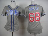 women Chicago Cubs 68# Jorge Soler gray MLB baseball Jersey