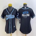 Youth Nike Carolina Panthers blank dark blue baseball jerseys Joint name-BD 01