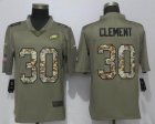 Nike Philadelphia Eagles 30 Clement Olive Camo Carson 2017 Salute to Service Limited Jersey