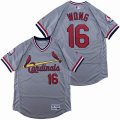 St.Louis Cardinals #16 Kolten Wong Grey Flexbase Authentic Collection Jersey-SG