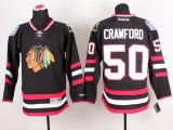 Reebok Chicago Blackhawks CRAWFORD 50 black nhl Jersey