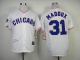 Chicago Cubs #31 Greg Maddux whiteThrowback Jersey