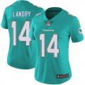 Women Dolphins 14# Jarvis Landry Nike green Color Rush Limited Jerseys