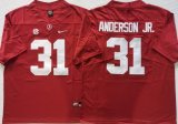 Alabama Crimson Tide #31 Will Anderson Jr. red college football jerseys