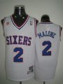 Philadelphia 76ers 2 MALONE white NBA Jerseys