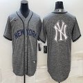 Nike New York Yankees blank Hemp grey majestic baseball Jerseys-BD 01