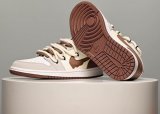 Women 2023 Air Jordan 1 basketball Shoes beige brown gray