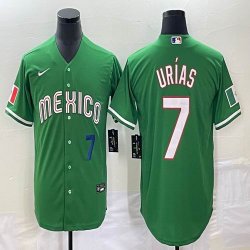 2023 World Cup Mexico #7 Julio Urias green majestic baseball jerseys 20