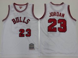 Chicago Bulls #23 Michael Jordan white throwback 1984-1985 nba basketball jersey-S8