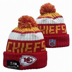 2024 Kansas City Chiefs red white yellow NFL Sports Cuffed Knit Hats