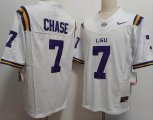 LSU Tigers #7 Ja'Marr Chase white college football jerszeys-XST