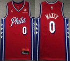 Nike Philadelphia 76ers #0 Tyrese Maxey red basketball Jerseys -TY