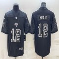 Nike Tampa Bay Buccaneers #12 Tom Brady black Color Rush Limited Jersey Reflective version