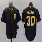 Nike Pittsburgh Pirates #30 Paul Skenes black majestic baseball jerseys 04