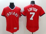 2016 Cleveland Indians #7 Kenny Lofton throwback red Flexbase Authentic Collection Jersey