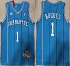 Charlotte Hornets #1 Tyrone Bogues skyblue nba jerseys-XD