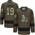 Custom Senators #19 Jason Spezza Green Salute To Service hockey Jerseys