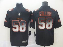 Nike Broncos #58 Von Miller black Color Rush Limited Jersey Fireworks version