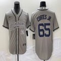 Nike New York Yankees #65 Nestor Cortes Jr gray majestic baseball Jersey Joint name 01