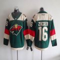 Minnesota Wild Jason Zucker #16 green beige nhl hockey jerseys