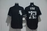 2017 Chicago White Sox #72 Carlton Fisk Black black Majestic baseball jerseys