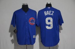 2017 Chicago Cubs #9 Javier Baez blue Majestic baseball jerseys