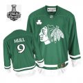 2013 NHL Stanley Cup Chicago Blackhawks Bobby Hull 9 Green jersey