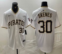 Nike Pittsburgh Pirates #30 Paul Skenes white majestic baseball jerseys