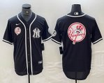 Nike New York Yankees blank black majestic baseball Jersey Joint name big logo 14