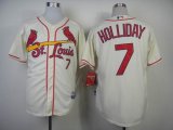 St.Louis Cardinals #7 Matt Holliday beige MLB Jersey