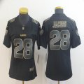 Women Oakland Raiders #28 Josh Jacobs Nike black gold Color Rush Limited Jersey