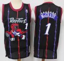 Toronto Raptors #1 Tracy McGrady black throwback NBA jersey-S8