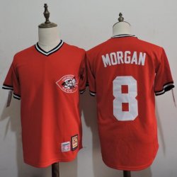 Cincinnati Reds 8# Joe Morgan red Throwback baseball jerseys