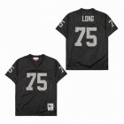 Oakland Raiders #75 Howie Long Black Throwback NFL Jersey-SG