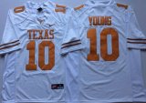 Texas Longhorns #10 Vince Young white college football jersey-PNS