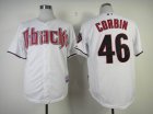 Arizona Diamondback CORBIN 46# white baseball jerseys