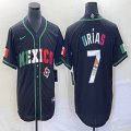 2023 World Cup Mexico #7 Julio Urias black majestic baseball jerseys 133