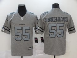 Nike Dallas Cowboys #55 Leighton Vander Esch Hemp gray Color Rush Limited Jersey-BD