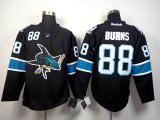 Reebok San Jose Sharks 88# Brent Burns black nhl hockey jersey