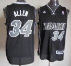 Adidas Miami Heat #34 Ray Allen Black White NBA Revolution 30 Jerseys