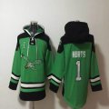 Philadelphia Eagles #1 Jalen Hurts green black NFL Hooded Sweatshirt